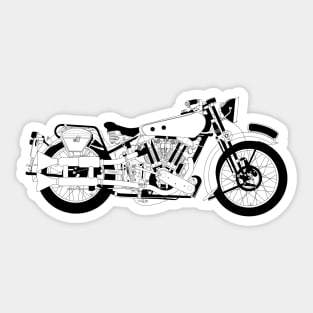 BROUGH SUPERIOR SS100 Black Outline Sticker